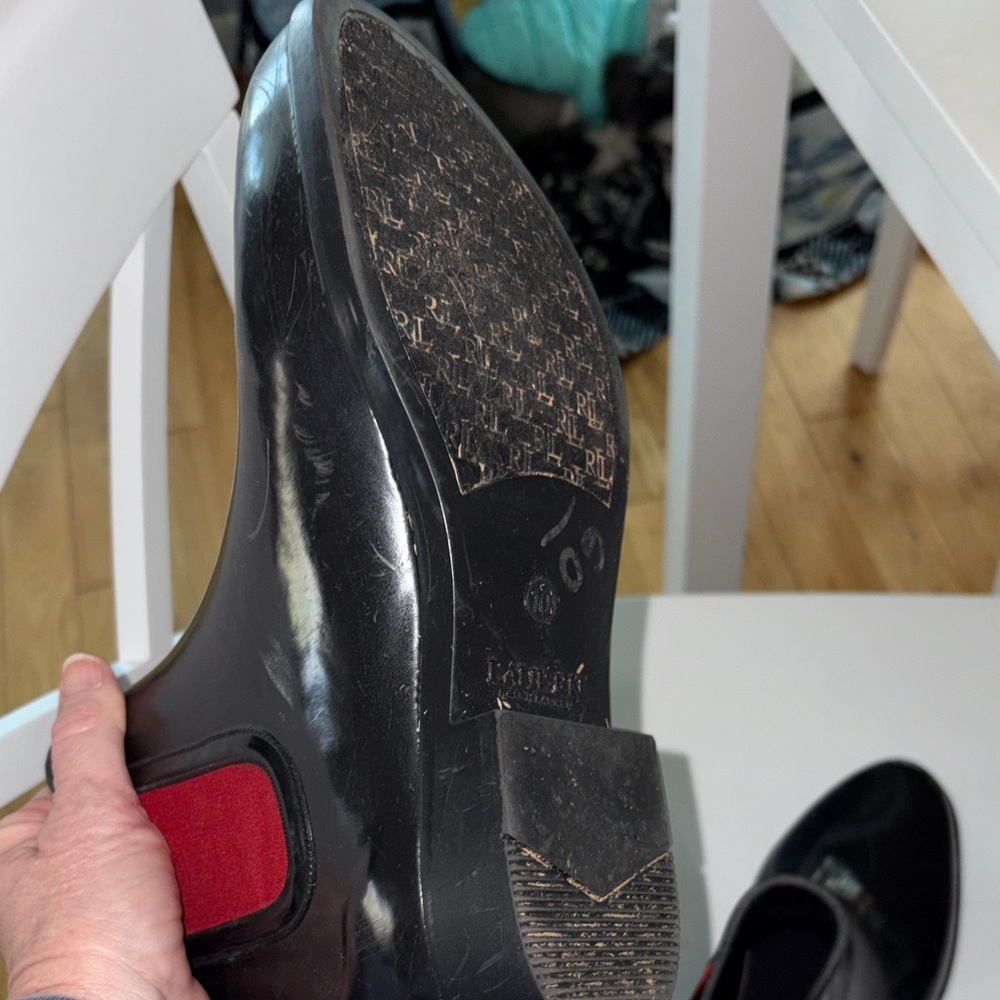 Ralph Lauren rain boots size 10 Black and Red Ankle Boots - Picture 4 of 6